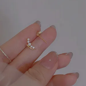 Small Mini CZ Cubic Zirconia Stud Earrings for Women Girls,Tiny Cute Earrings thumbnail 2