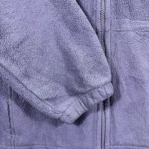 LL Bean Women Purple /Lilac FleeceJacket cinch at waist pockets mock neck Large thumbnail 7