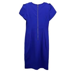 Calvin Klein Royal Blue Tulip Sleeve Stretch Crepe Sheath Dress Size 4 thumbnail 8