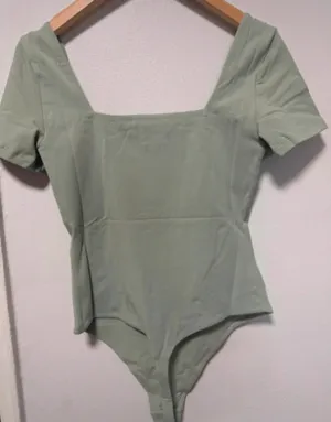 Aritzia Contour Squareneck Bodysuit - Terrace Sage thumbnail 2