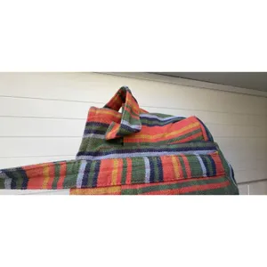 Free People Baby Oksana Tote C 8151 Small Orange Mix Striped Cotton Bag Women's thumbnail 16