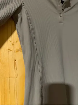 Lululemon All Aligned Ribbed Long-Sleeve Henley Dress Size 6 Gray- EUC thumbnail 13