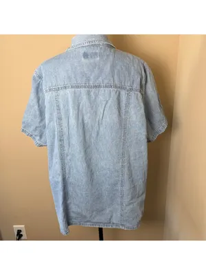 Venezia Jeans Denim Button Down Shirt Women 18 20 Top Blouse 90s Western Cowgirl thumbnail 2