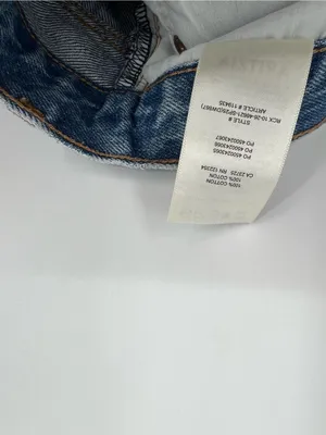 Aritzia Denim Forum The 90s Vintage Cut Off Shorts Jean Denim Distressed Blue 28 thumbnail 12