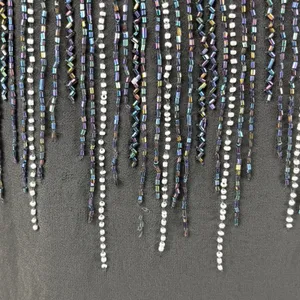 Angie Womens Beaded Top M Glam Evening Cocktail Party‎ Glam Art Deco Holiday thumbnail 6