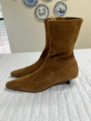 Madewell The Ciel Glove Ankle Boot in Warm Chestnut Brown Size 6.5 thumbnail 8