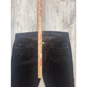 7 For All‎ Mankind A Pocket Velvet Flare Jeans Brown Low Womens Size 26 thumbnail 8