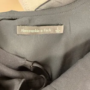Abercrombie & Fitch Black Ruffle Asymmetrical Handkerchief Hem Midi Dress‎ Large thumbnail 12