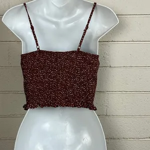 PacSun LA Hearts Brown Ruched Tank size S NWT thumbnail 5