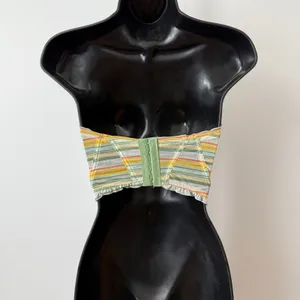 Out From‎ Under sz S Urban Outfitters Striped Bustier Corset Top Yellow Boho thumbnail 4