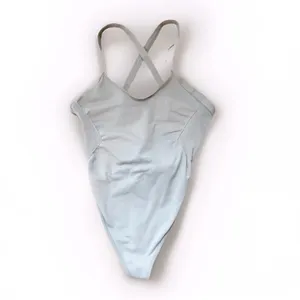 Free People FP Movement Good Karma Bodysuit NWT Smoked Sage M/L Ribbed Seamless thumbnail 3