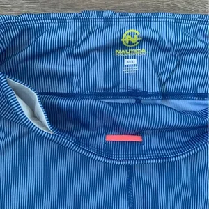 Nautica Blue Ribbed Biker Short Set Crop Top‎ Athleisure Gym Pilates Size M NWT thumbnail 5
