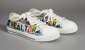 Realtor Canvas Sneakers Women's Size 8 White/Multicolor thumbnail 1