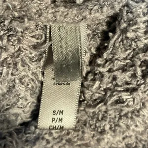 Skims Women's Gray Cozy Knit Teddy Stripe Fleece Hoodie Jogger Lounge Set S/M thumbnail 5