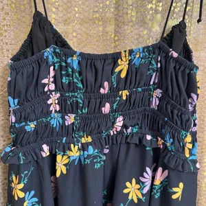 For Love & Lemons Lori Black Tie‎ Straps Floral Spring Ultra Mini Dress Small thumbnail 6