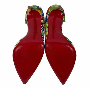 Christian Louboutin Iriza 100 Crepe Satin Floral d'Orsay Pump Size 37.5 thumbnail 10