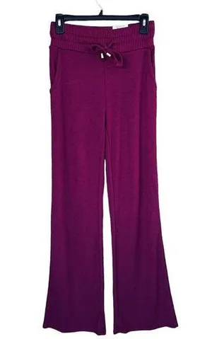 INC X-Small Flare Knit Sweater Pants Pockets Stretch Autumn Berry Magenta New thumbnail 1