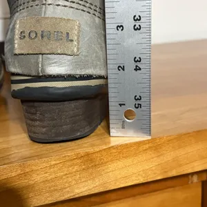 Sorel Slimboot Grey Brown Leather Tall Waterproof Winter Boots NL2007-051 6.5 thumbnail 9