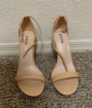 JustFab Nude Heels thumbnail 1