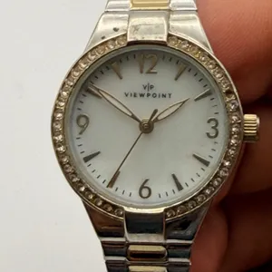 Elegant Viewpoint by Timex Two-Tone Crystal Women's Watch Working thumbnail 5