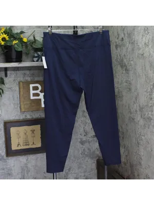 NWT 32 Degrees Womens Heat Fleece Lined Leggings Indigo Iris Blue 2XL thumbnail 2