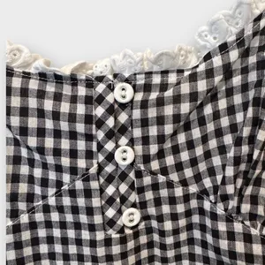 NEW Free People Cassie Gingham Ruffle Bodysuit Size Large thumbnail 9