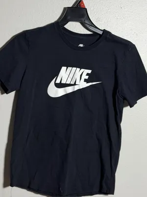Nike Women Black Nike Tee White Swoosh Logo Activewear size XS thumbnail 2