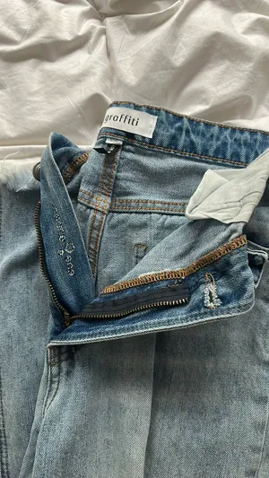Foldover Waist Jeans Blue Size 25 thumbnail 2
