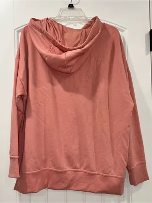 Athletic Works Women's Cozy Hooded Pullover Sweater - Dusty Rose - XL thumbnail 5
