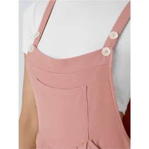 NWT Halara Adjustable Straps Pockets Waffle Casual Overalls Rose Tan Size Small thumbnail 3