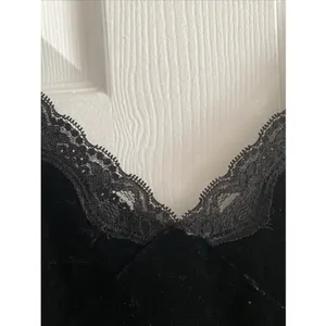 Secret Treasures Velvet Lace Trim Chemise Womens 1X Black Sleepwear Y2K‎ Nightie thumbnail 5
