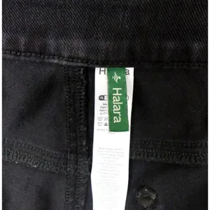 Halara Flex High Waisted Wide Leg Cropped Jeans Black Washed Women XL Rolled Hem thumbnail 5