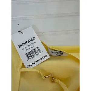 NWT Rumored Mirielle Maxi Dress Banana Yellow Open Back Formal Wedding Size XL thumbnail 7