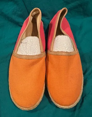 NWOT Annie Pinky color block canvas slip ons pink & orange sz 9 thumbnail 1
