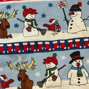 VTG 90s snowman reindeer vest L vest novelty ugly Christmas sweater party nerd thumbnail 3