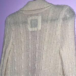 Abercrombie & Fitch Y2K Cable Knit Cardigan Women S Shawl Collar Preppy Coastal thumbnail 7
