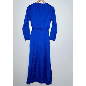 NSR / Napean Sea Rd Nordstrom NWT Royal Blue Faux Wrap Maxi Dress Size Small thumbnail 2