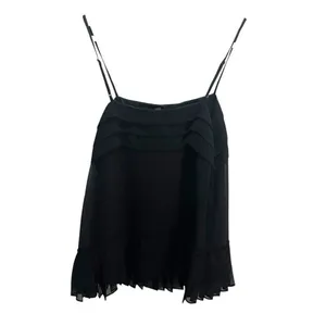 Banana Republic Black Pleated Cami Top XS Flowy‎ Casual thumbnail 5