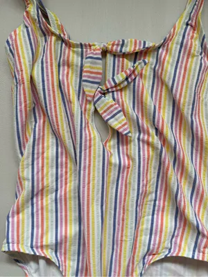 kate spade Multicolor Striped Tie-Front‎ One-Piece Size M/L thumbnail 4