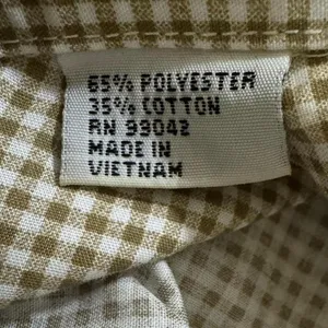Vintage sunflower blouse Gingham Embroidered Cottagecore Button Down‎ M Yellow Size M thumbnail 2
