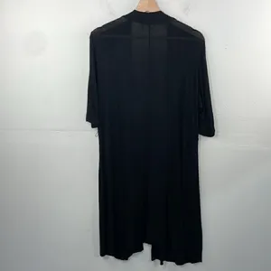 Maternity Black Long Open Front Cardigan 1/2 sleeves lightweight Large thumbnail 2