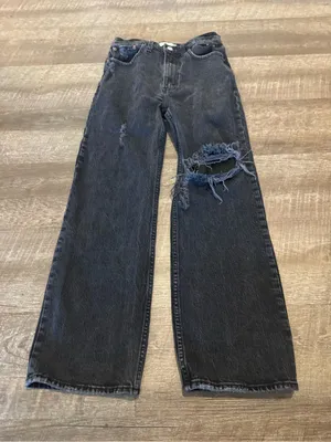 Abercrombie & Fitch Black The ‘90s Relaxed High Rise Denim Jeans thumbnail 1