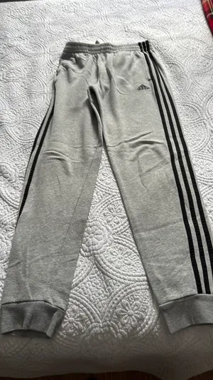 Light gray, and black Adidas sweatpants thumbnail 1