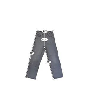 Levi's Ribcage Straight Ankle Jeans Gray Charcoal High Rise W29 L27 Indie thumbnail 5