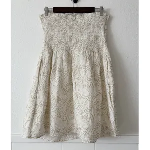 Universal Threads NWT L Smocked Strapless MiniDress Ivory Beige Boho Cottagecore thumbnail 4