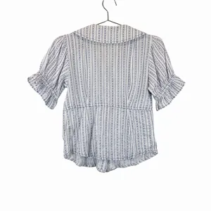 Anthropologie Pilcro Womens Top Blue The Keira Waisted Tuxedo Front Blouse XS thumbnail 3