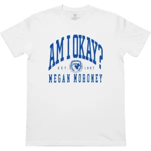 Megan Moroney Am I Okay Graphic Tee Women Size M White Blue Music Tour Shirt thumbnail 1