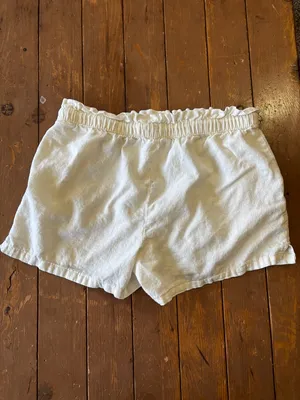 Hang Ten Linen Rayon White Drawstring Lounge Shorts thumbnail 2