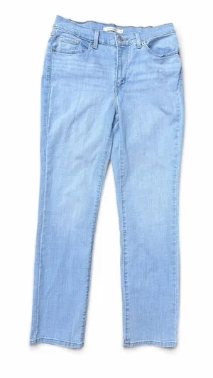 American Eagle Outfitters Light Blue Straight Leg Women's Jeans thumbnail 1