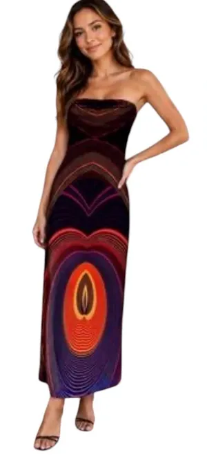 Forever 21 Strapless Maxi Dress Y2K thumbnail 1